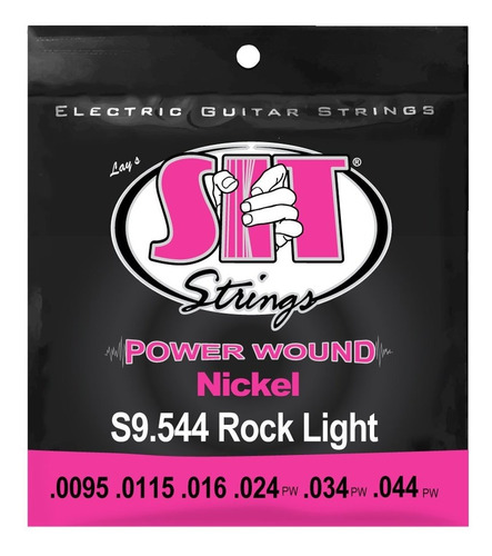 Encordoamento Guitarra Sit 0095 Power Wound Rock Light S9544