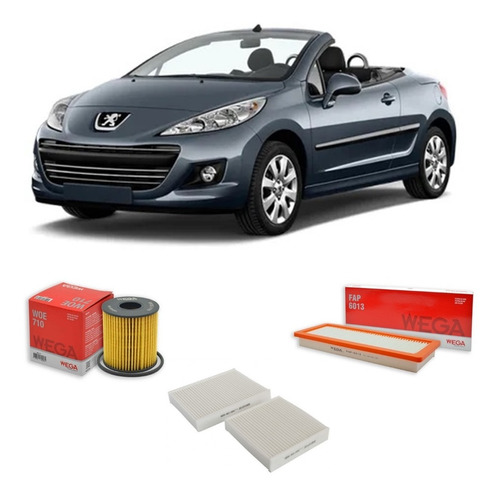 Kit De Filtros Peugeot 207 Cc 1.6 Thp Wega