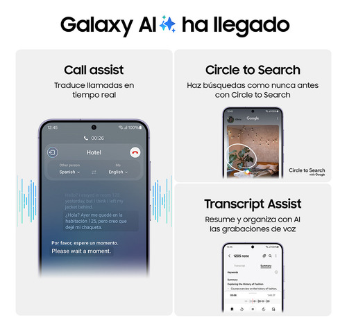 Samsung Galaxy S24, Galaxy AI, Negro Onyx, 8GB RAM 256GB - Excelente (Reacondicionado)