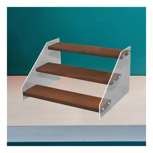 Soporte De Exhibición De Madera Acrílica 3 Niveles