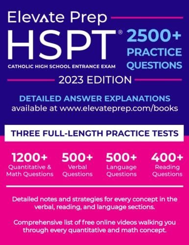 Book : Hspt 2500 Practice Questions - Prep, Elevate