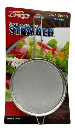 Imagen 2 de 4 de Colador Malla Acero Inoxidable 21 Cm Multiples Usos Oferta