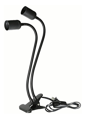 1.2m Extensión Con Socket Rotación Flexible Cabeza Doble E27