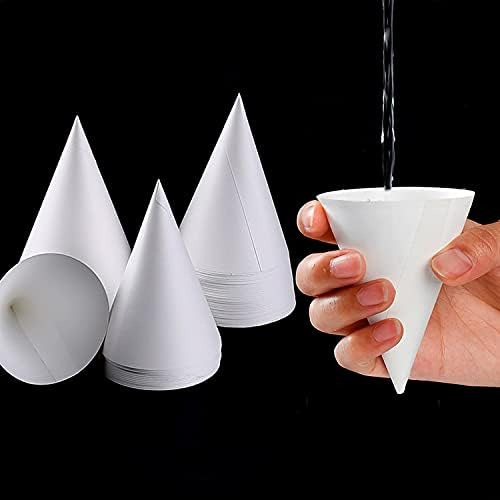 Vasos De Cono De Nieve, 200 Piezas De Vasos De Papel De Cono