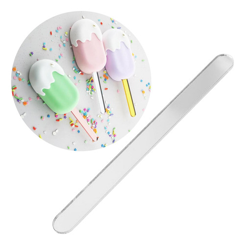 2 Palitos De Helado, Palitos De Espejo De Calidad Plata