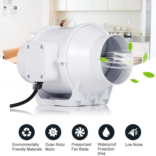 Potente Extractor De Aire Silencioso De 6 Pulgadas