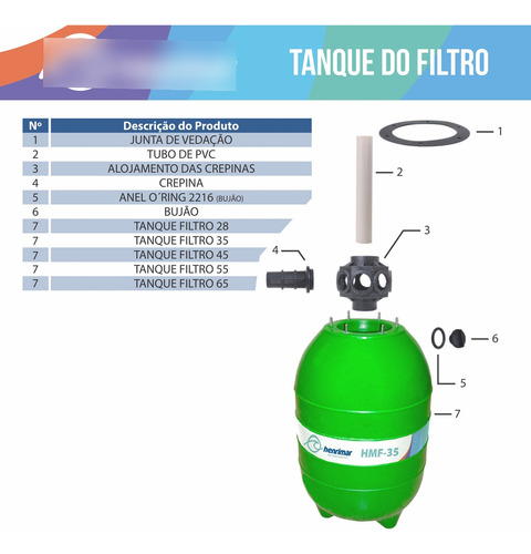 Hmf-45 Filtro De Areia Henrimar Para Piscina Até 42.000l