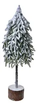 Comprar Arbolito De Navidad Pino Nevado Base De Tronco Deco Navidad