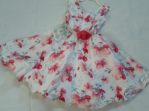 vestido de festa florido infantil