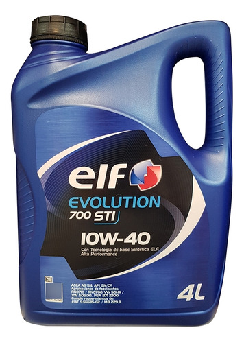 Aceite Para Motor Elf Evolution 700 Semi Sintetico 10w40 X4l