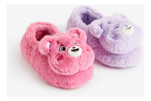 H&m Fluffy Slippers Care Bear Pantuflas Kids