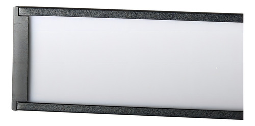 Luminária Pendente Retangular Perfil Led 24w Biv 1,20 Metro Cor Preto Luz Neutra (4000k) 110v/220v
