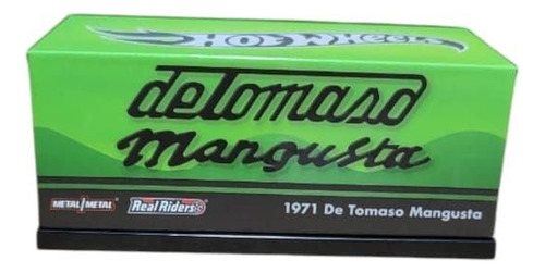 Hotwheels Rlc 1971 De Tomaso Mangusta Verde