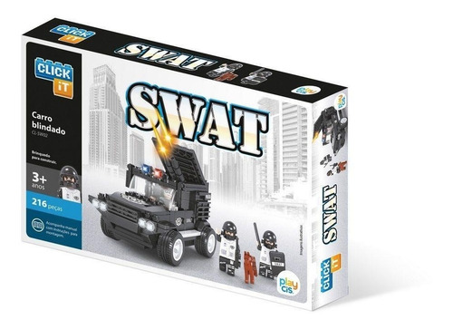 Bloco De Montar Swat Carro Blindado Click It Cis