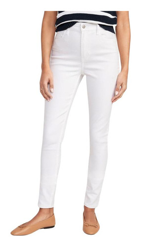 Jeans Mujer Old Navy Tiro Alto Wow Super Skinny Blanco
