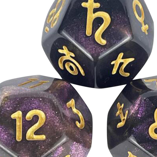 3 Piezas D12 Dados De Astrología Dados Estilo B