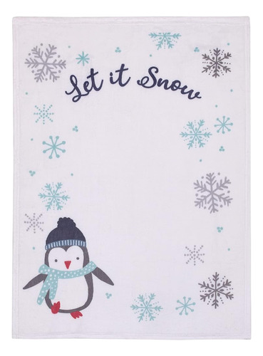 Nojo Penguin Blanco, Aguamarina Y Gris  Let It Snow  Christm