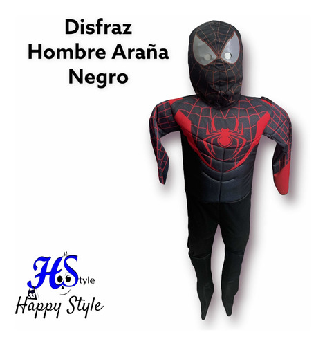 Disfraz Spiderman Negro Musculoso -hom Araña ( Hstyle)