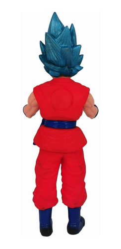 Figura Goku Dragon Ball Super Sayayin Dios Blue Luz Led 27cm