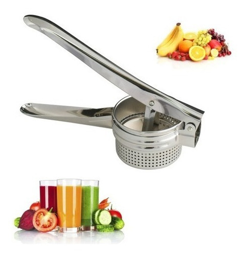Exprimidor Puré De Papas Jugos Juguera Manual Acero Inox.