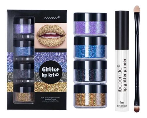 Set De Pintalabios Con Purpurina Colorida, Glaze Looks Good