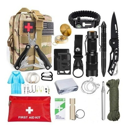 Bolso Kit De Supervivencia Primeros Auxilios Tactico Camping