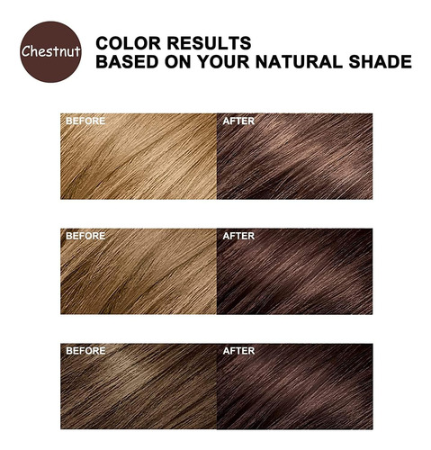Lymznus Champú Para Tinte De Cabello Marrón Castaño 3 En 1,