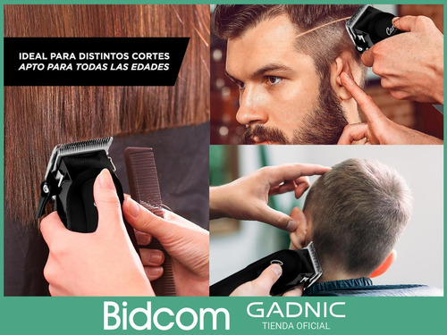Maquina Cortadora De Pelo Recargable Profesional + 10 Peines