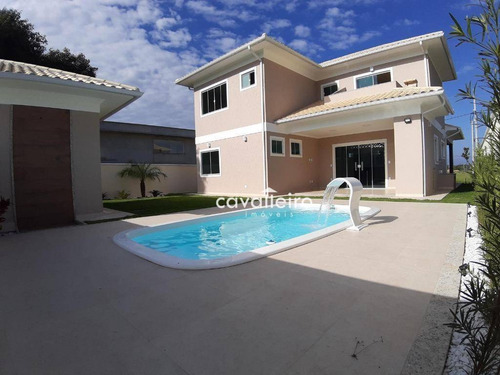 Casa De Luxo Em Cond. Próximo Ao Centro, 5 Quartos, Piscina E Área Gourmet, 262 M² Por R$ 1.300.000 - Centro - Maricá/rj - Ca4217