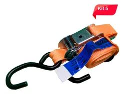 Comprar Kit Com 4 Cinta Catraca Carga 24mm 540kg 4 Metros Gancho S no Mercado Livre