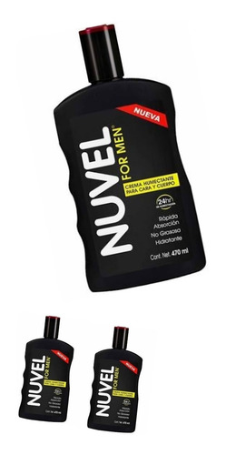 Crema Para Caballero Nuvel For Men Con 470 Ml 3pzas