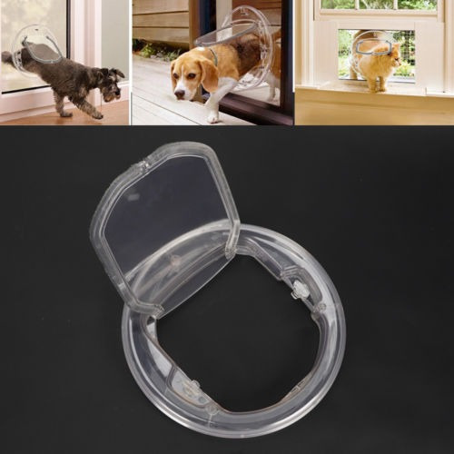 4 Panel De Seguro Cerradura Redonda Puerta Para Mascotas Gat