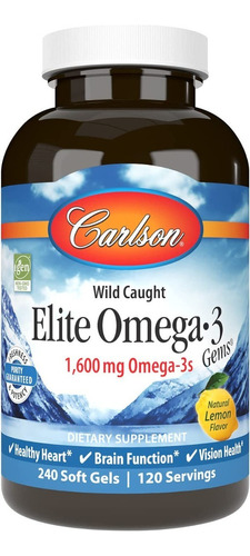 Omega 3 1600mg 240caps Carlson - U - Unidad a $2838