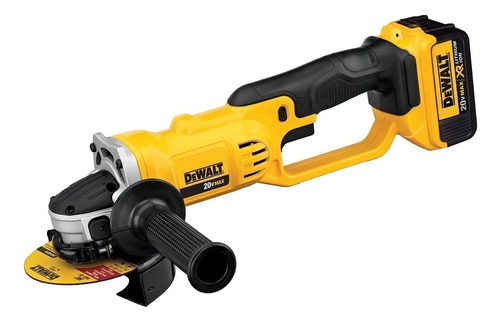 Esmeril angular inalámbrico DeWalt DCG412M2 amarillo 405 W 220 V + accesorio