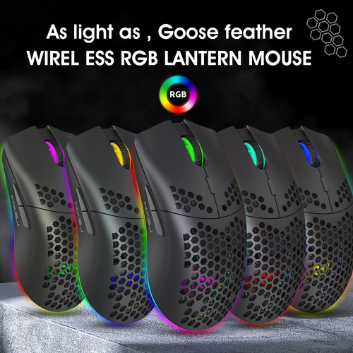 2,4 G Ratón Inalámbrico Con Retroiluminación Rgb Recargable