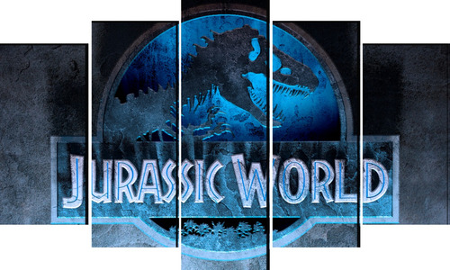 Cuadro Decorativo 5 Pieza Jurassic World Pelicula Dinosaurio