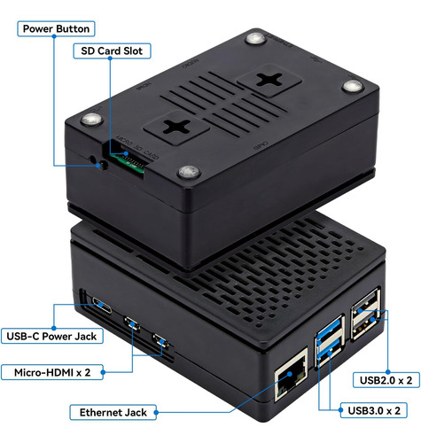 Kit Básico Tada Para Raspberry Pi 5 De 4 Gb Que Incluye Plac