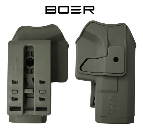 Funda Pistolera Boer Nivel 2 Glock Porta Cargador Polimero