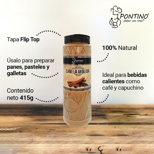 Pontino Canela Molida 415 Gramos 2 Piezas