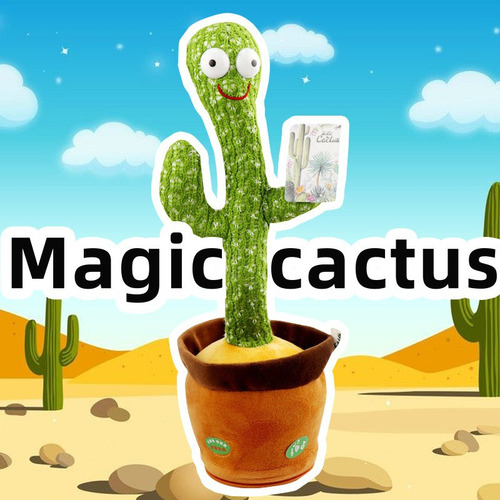 Cactus Bailarín De Peluche Que Canta, Habla Y Se Mueve