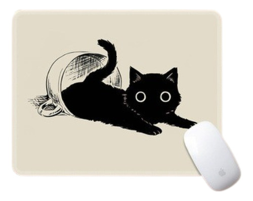 Mouse Pad Gatito Cute Cat Escritorio Antideslizante 26cm 