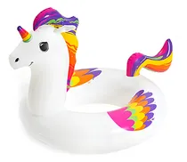 Comprar Flotador de piscina inflable abierto con forma de unicornio para niños