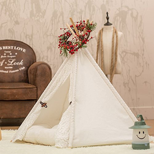 Imagen 3 de 6 de Pet Teepee Cama Para Perro Y Gato Dewel Portatil Lavable Pa