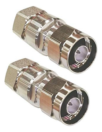 Pack 2 Adaptadores N Tipo Male Para Conectores Heliax