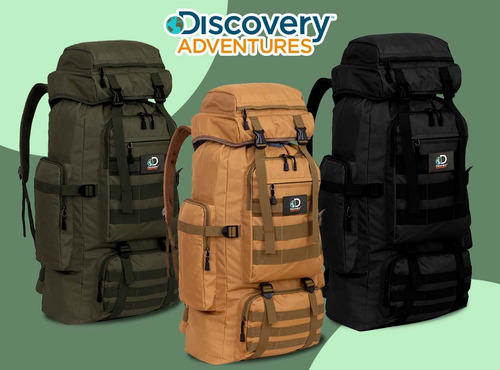 Imagen 7 de 10 de Mochila Mochilero Discovery Adventure Camping 70 + 10 Lts