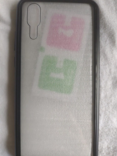 Forro Case Huawei P20 Pro Transparente Borde Negro Plastico