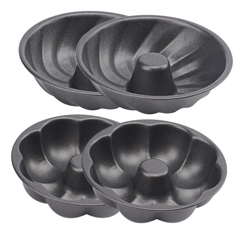 4 Mold Silicona Para Muffins Chocolate Hornear Molde Redondo