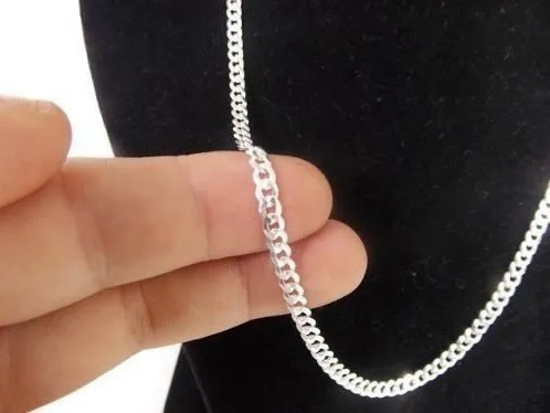 Corrente Masc Italiana Grumet Prata 925 70 Cm 4mm + Pulseira