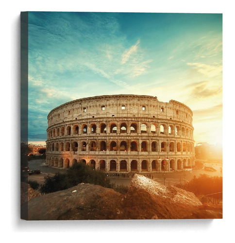 Cuadro Decorativo Canvas Coliseo Romano 30x30 Cm 