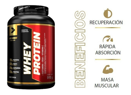 Imagen 5 de 8 de Whey Protein 3 Kg + L - Glutamina + Bcaa Powder Body Advance
